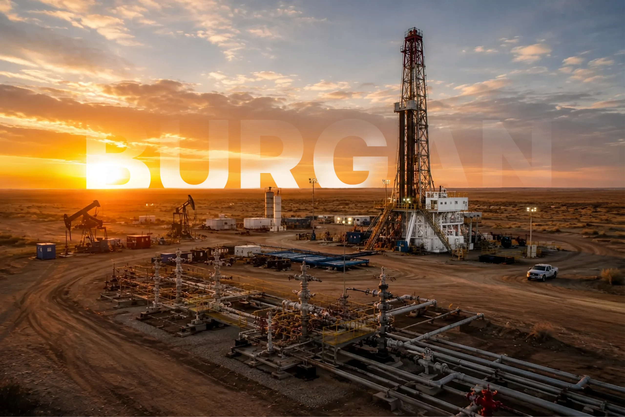 Burgan Well Drilling rig operations