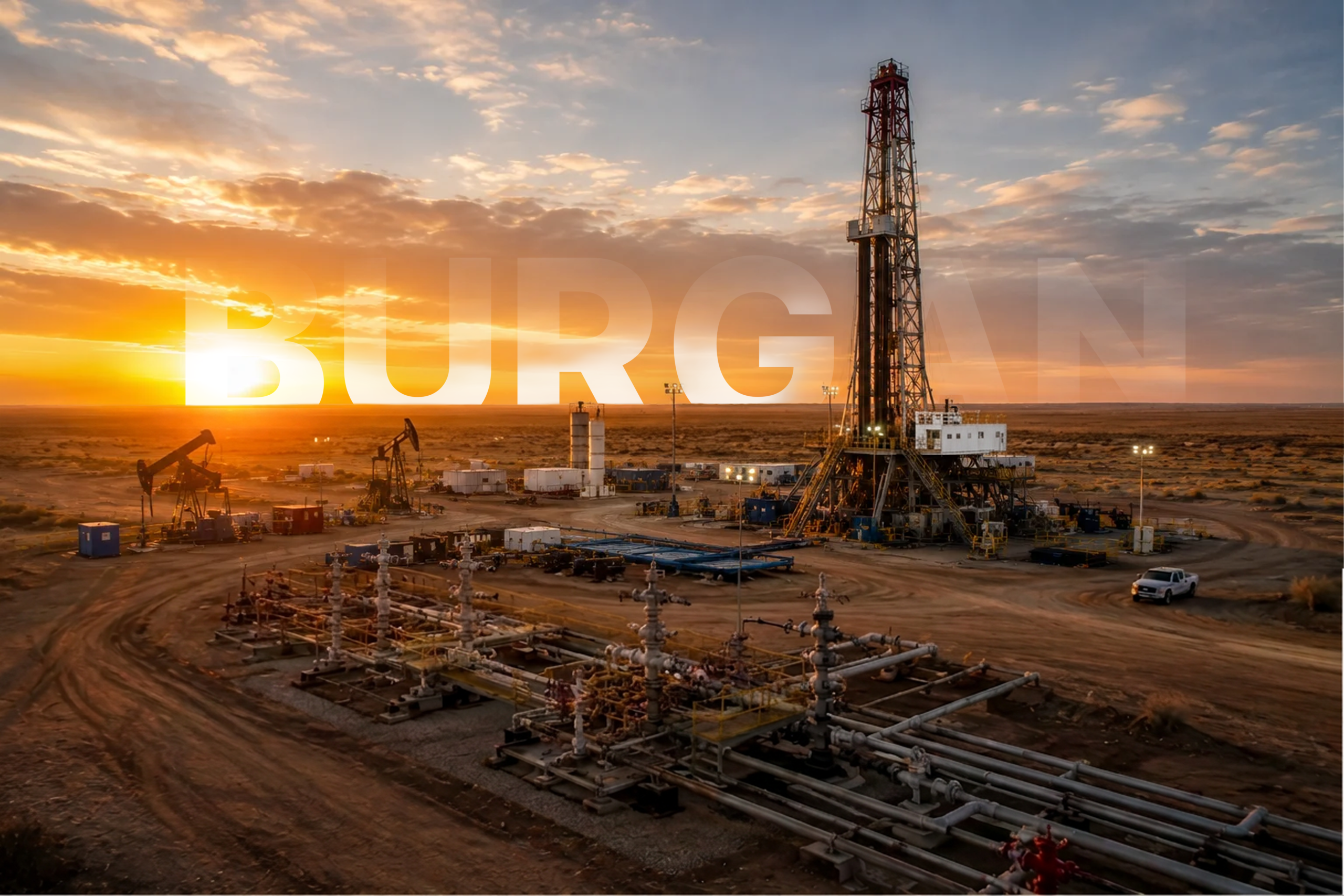 Burgan Well Drilling rig operations